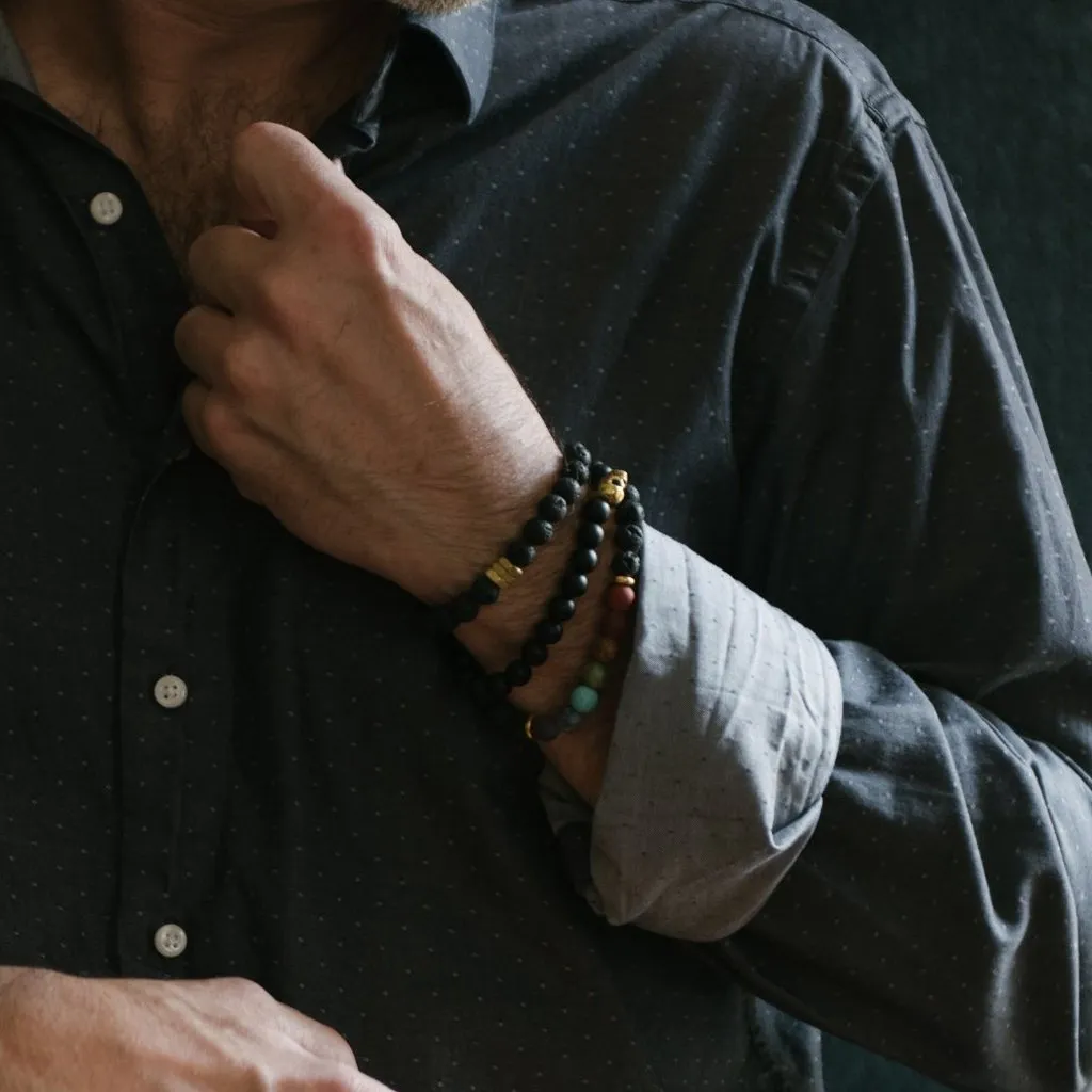 Matte Onyx 8mm Stone Beaded Bracelet