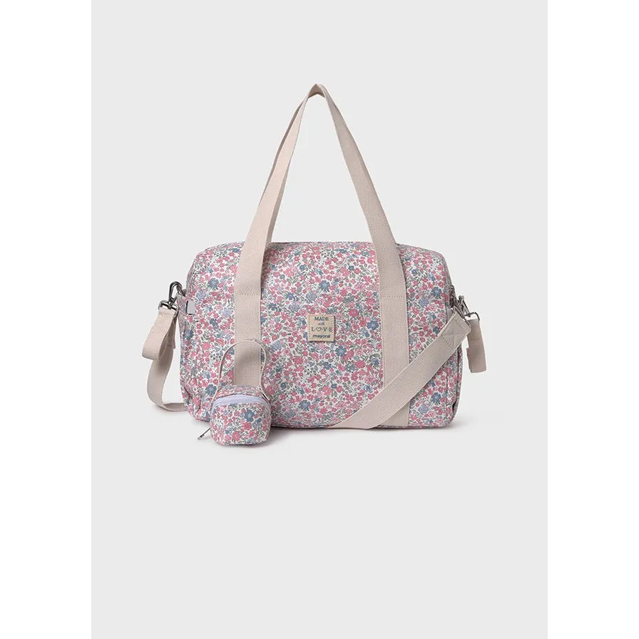 Mayoral Baby Rose Printed Diaper Bag