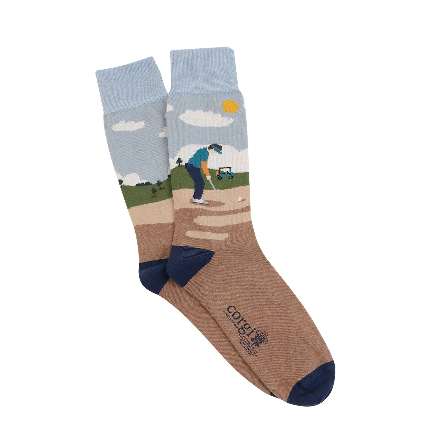 Men's 2-Pair Golf Cotton Socks