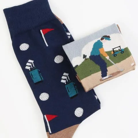 Men's 2-Pair Golf Cotton Socks