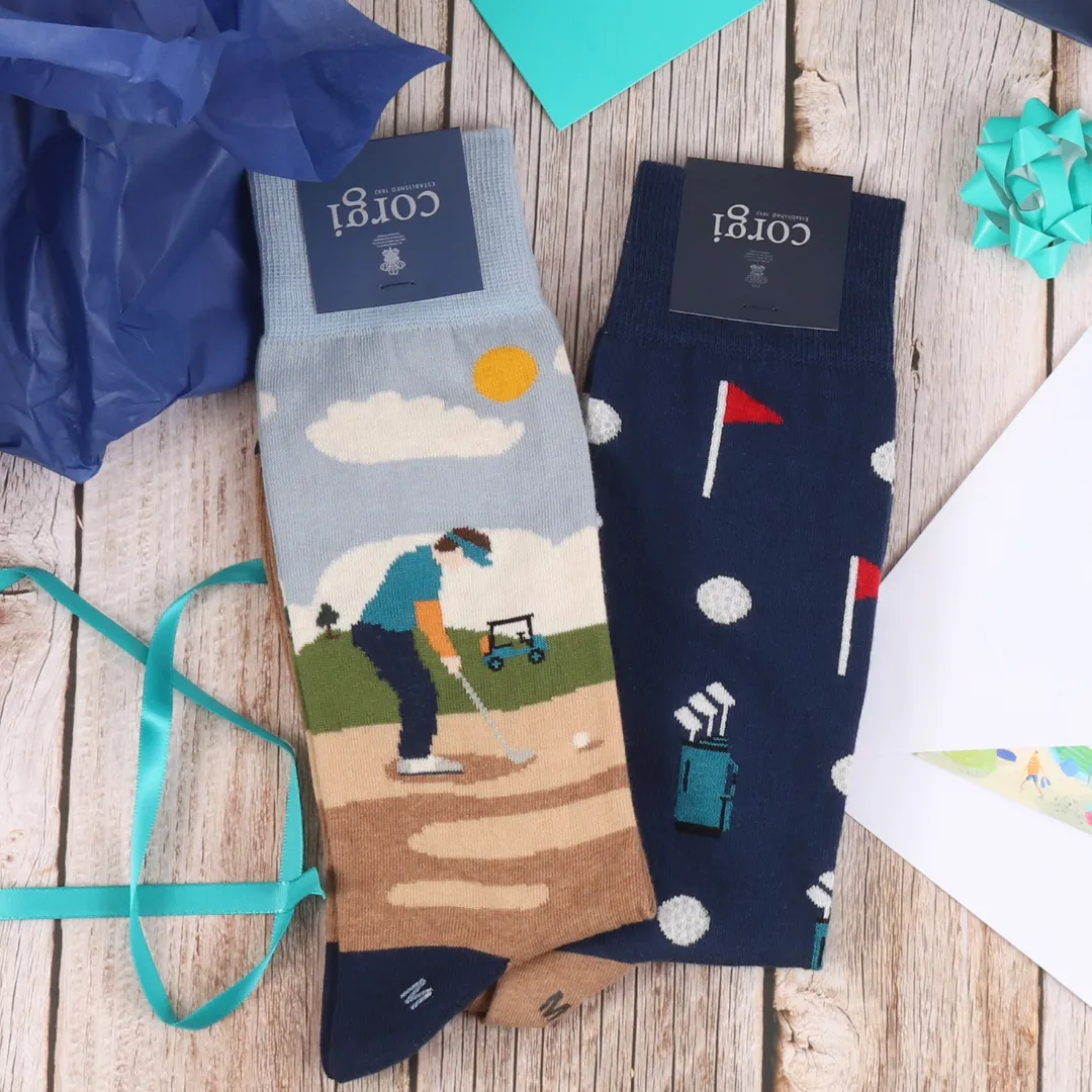 Men's 2-Pair Golf Cotton Socks