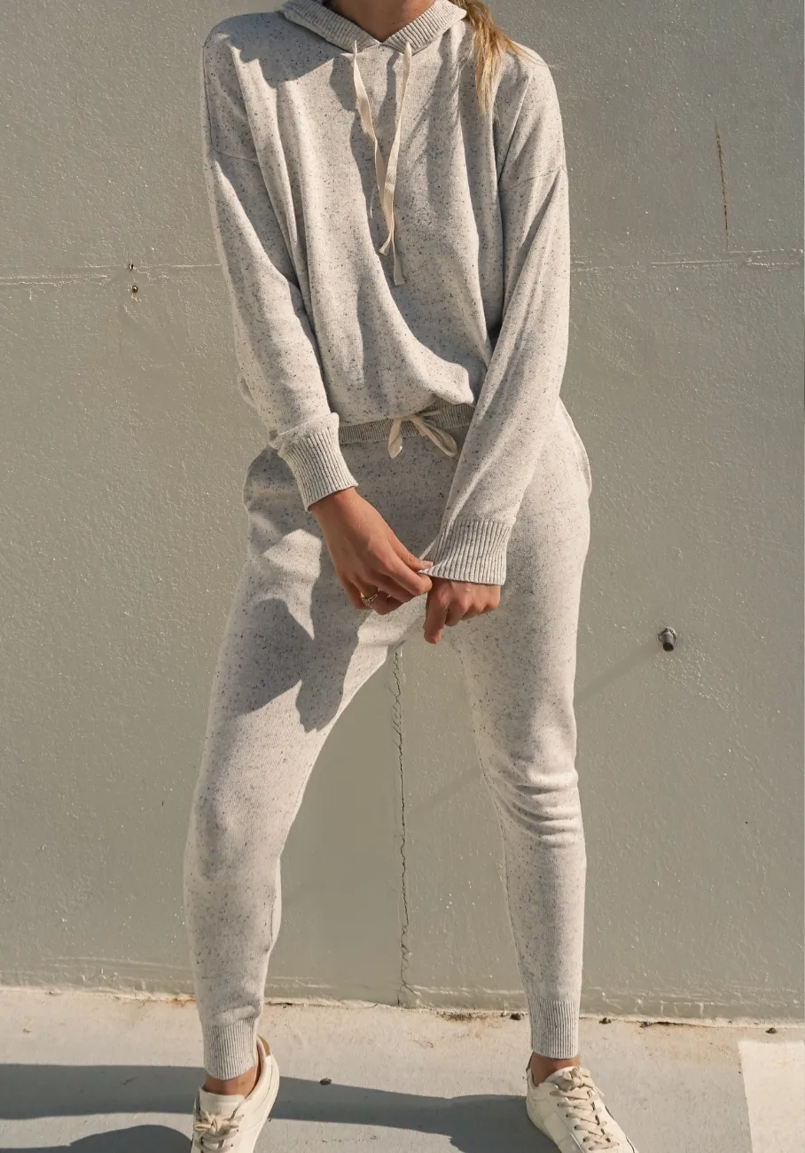 Miann & Co Womens - Rory Knitted Hoodie - Fog