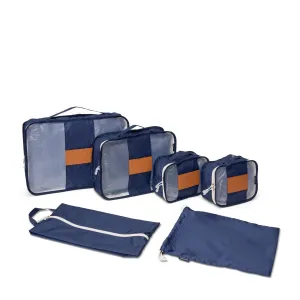 Navy Mesh Packing Cubes - Set of 6