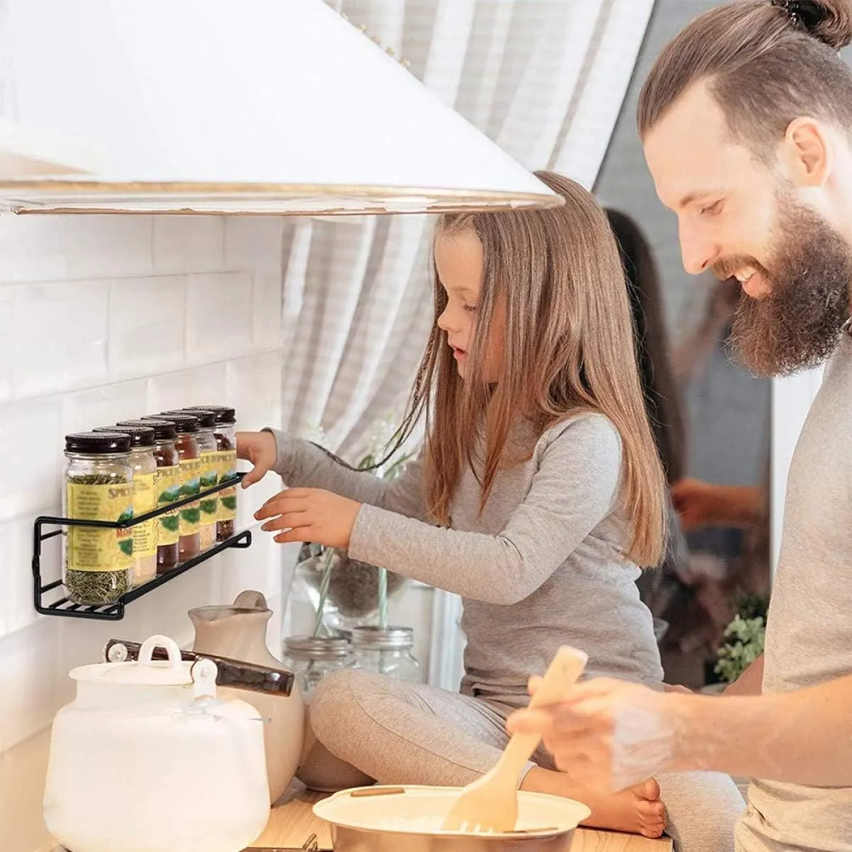 New VIAV Wall Mounted pace-Saving Spice Rack Organizer for Cabinet Kitchen Pantry and Cupboard 3 PCS -Install with Adhesive or Screws included!