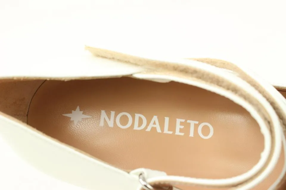 Nodaleto Size 37 Ceramic Patent Leather Bulla Babies Platform 50n322s
