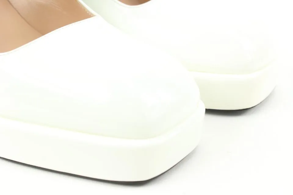 Nodaleto Size 37 Ceramic Patent Leather Bulla Babies Platform 50n322s