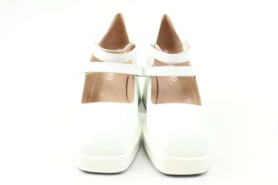 Nodaleto Size 37 Ceramic Patent Leather Bulla Babies Platform 50n322s