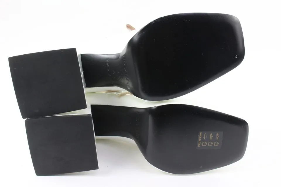 Nodaleto Size 37 Ceramic Patent Leather Bulla Babies Platform 50n322s