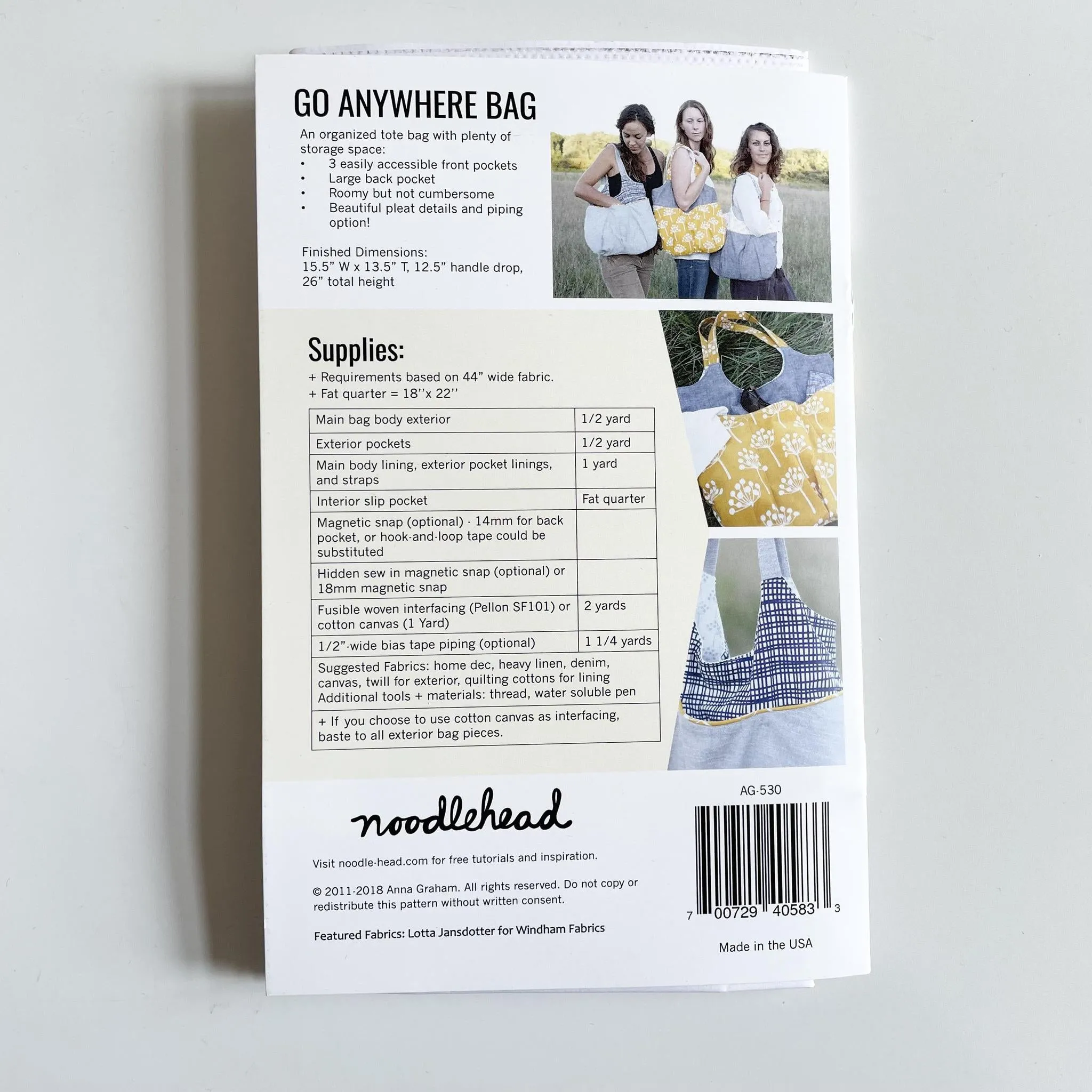 Noodlehead : Go Anywhere Bag