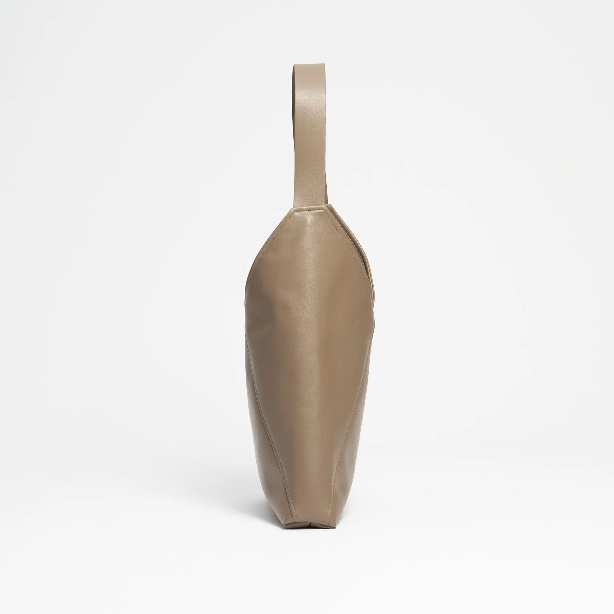 Oleatex Vegan Olive Leather Origami Bag | Mocha Brown
