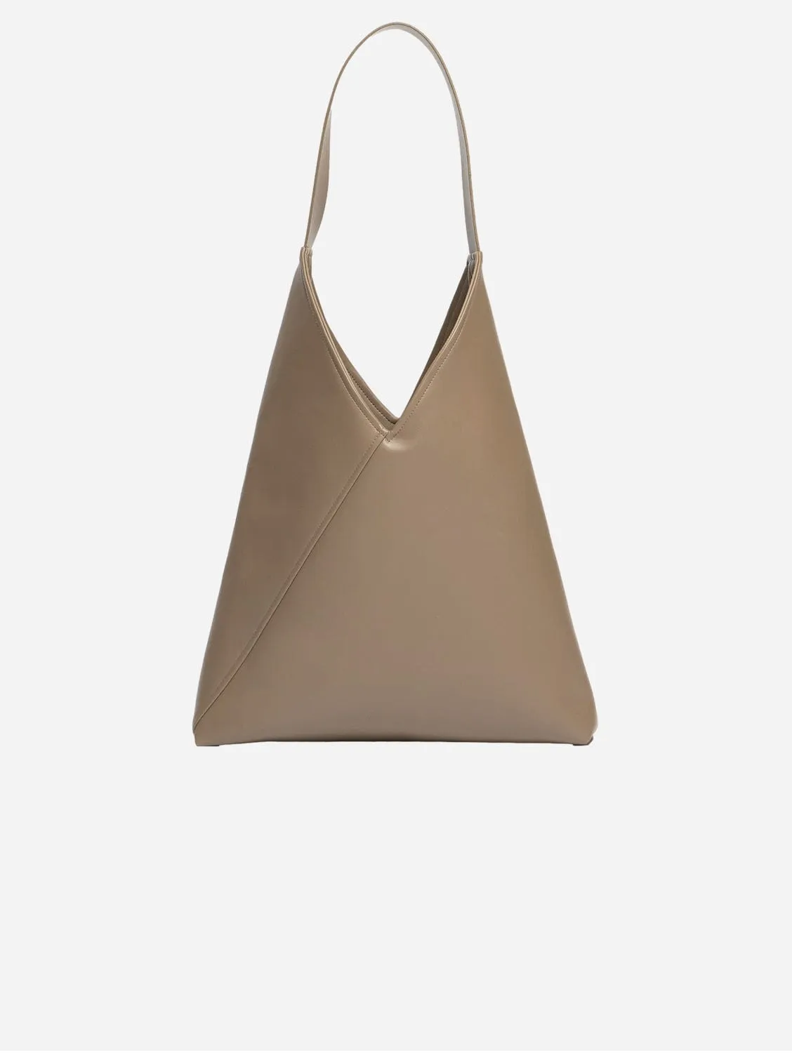 Oleatex Vegan Olive Leather Origami Bag | Mocha Brown