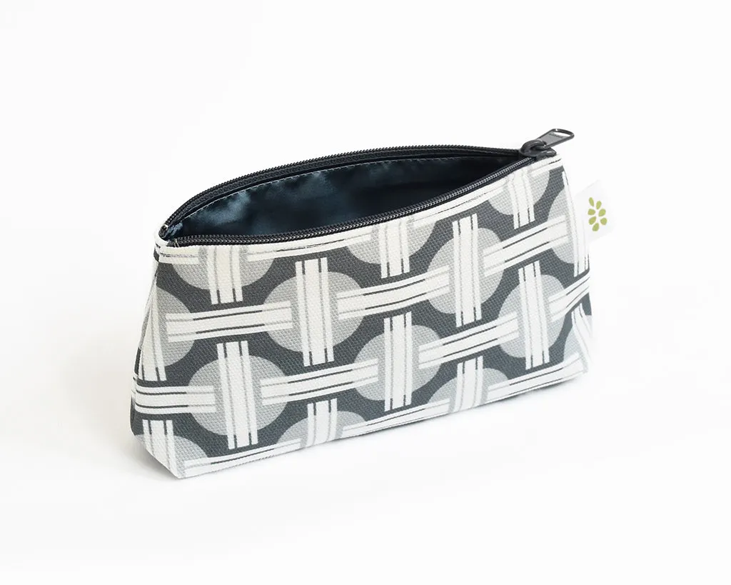 Orient Zipper Mini Pouch – Steel Grey (8" x 4.5" x 2")