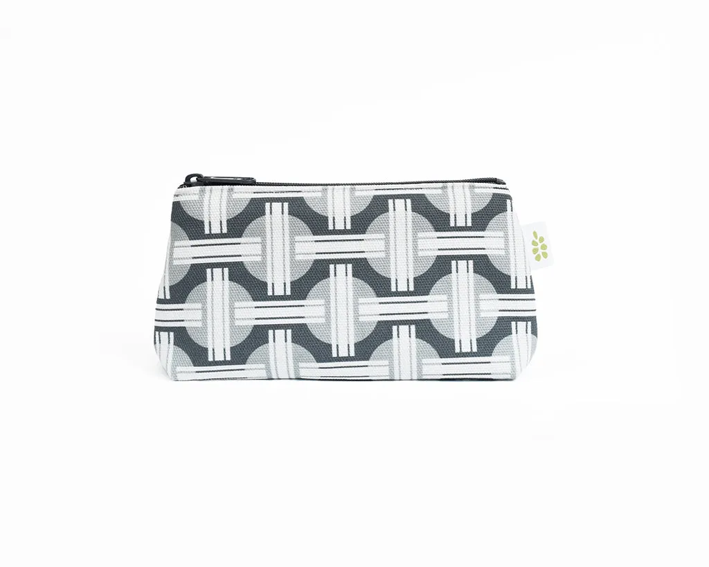 Orient Zipper Mini Pouch – Steel Grey (8" x 4.5" x 2")