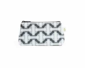 Orient Zipper Mini Pouch – Steel Grey (8" x 4.5" x 2")