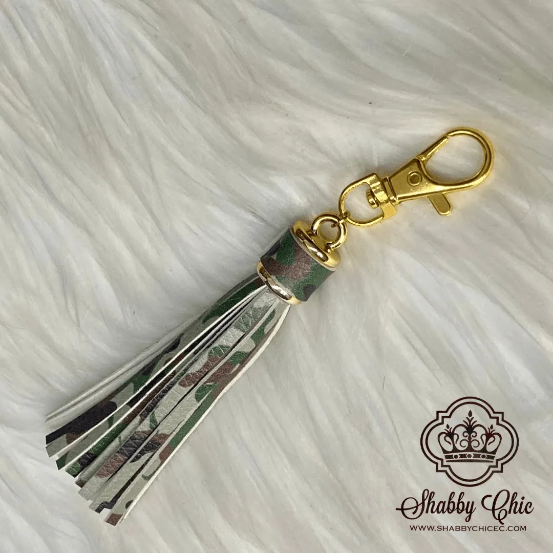 Patterned Bag Tassels - SILVER or GOLD HARDWARE