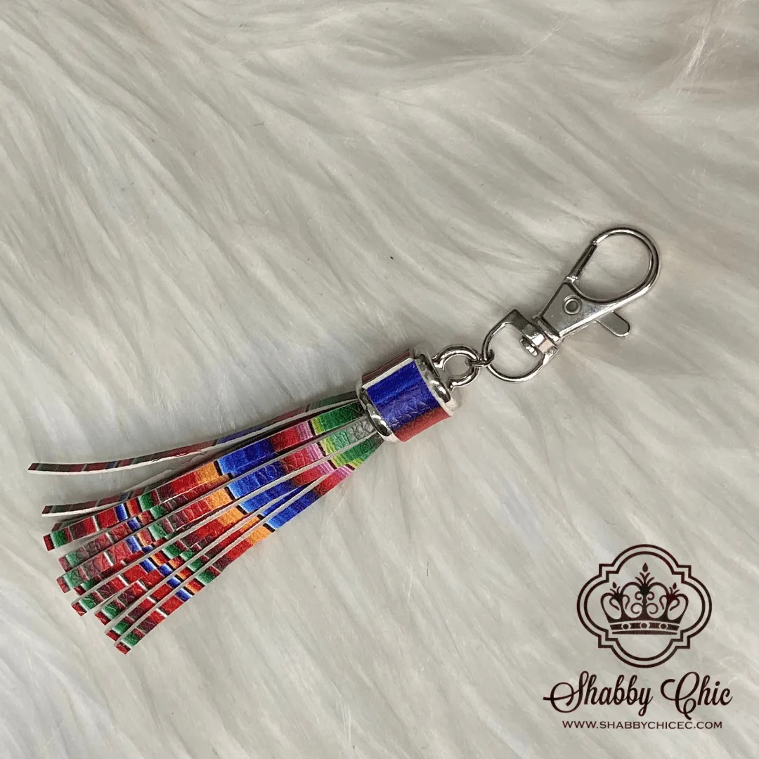 Patterned Bag Tassels - SILVER or GOLD HARDWARE