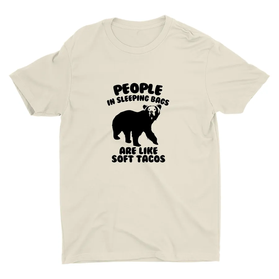 People in Sleeping Bags Cotton Tee