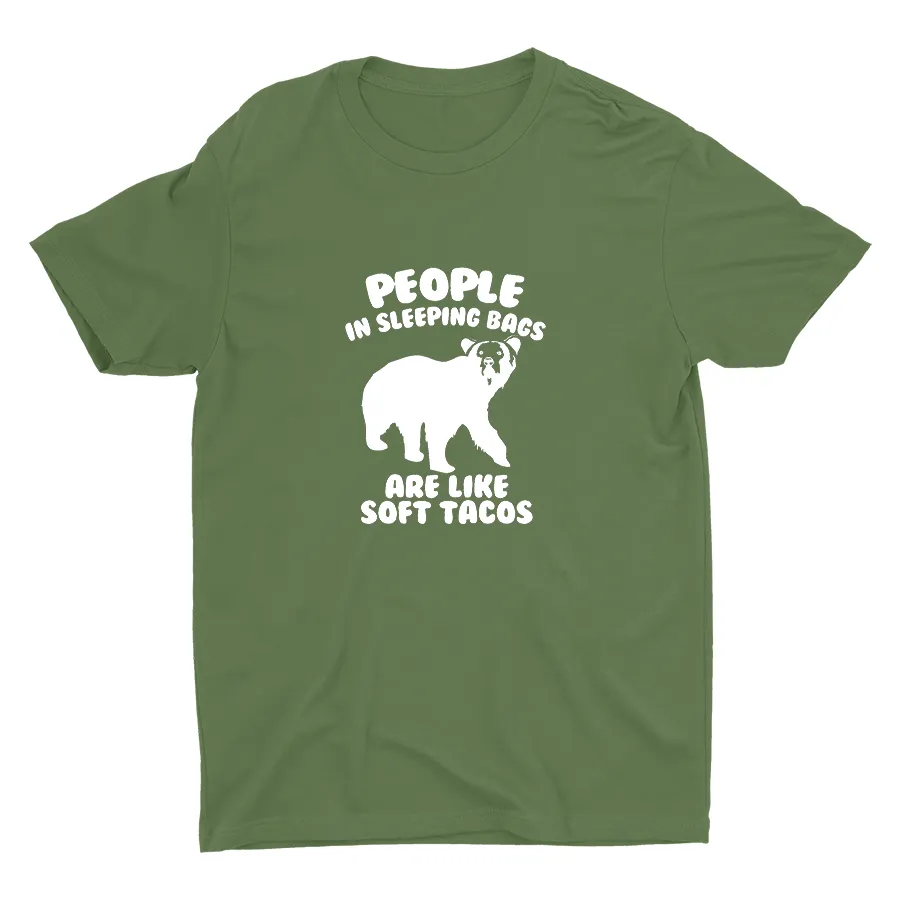 People in Sleeping Bags Cotton Tee