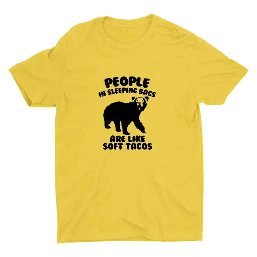 People in Sleeping Bags Cotton Tee