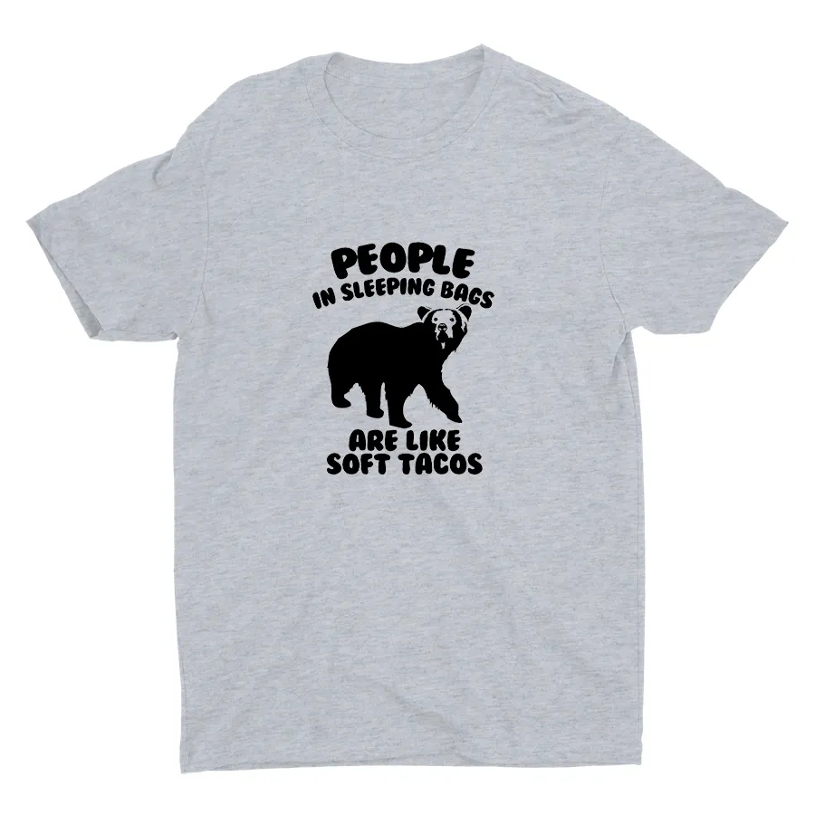 People in Sleeping Bags Cotton Tee