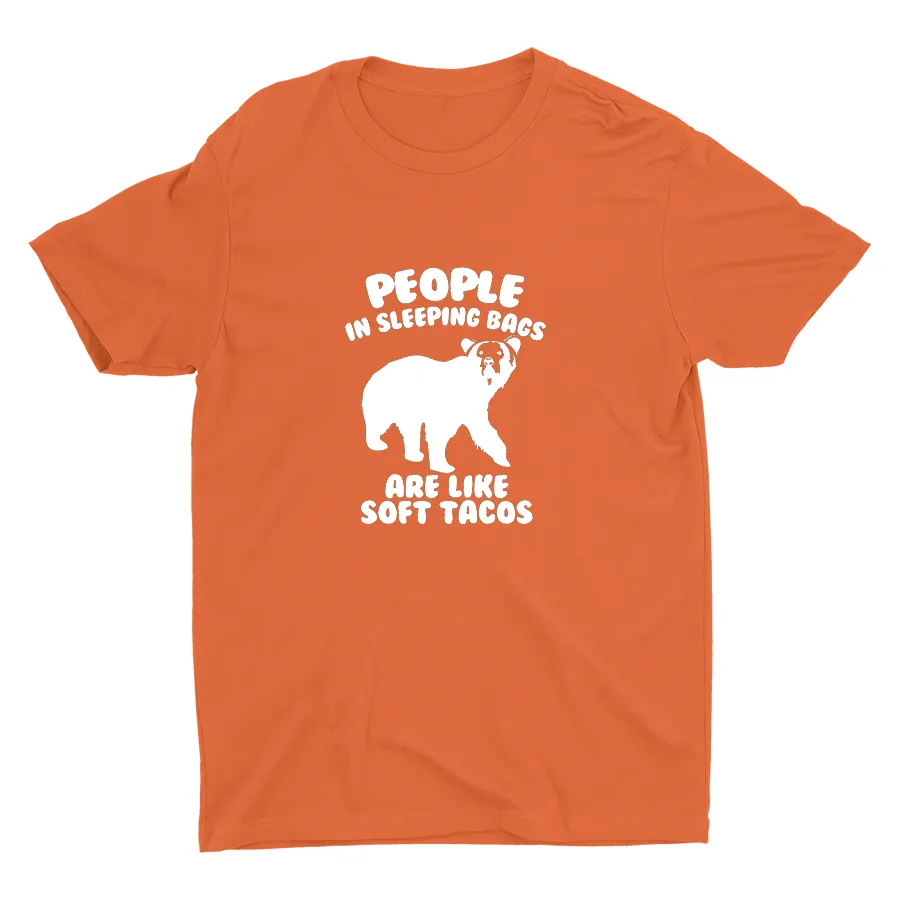 People in Sleeping Bags Cotton Tee