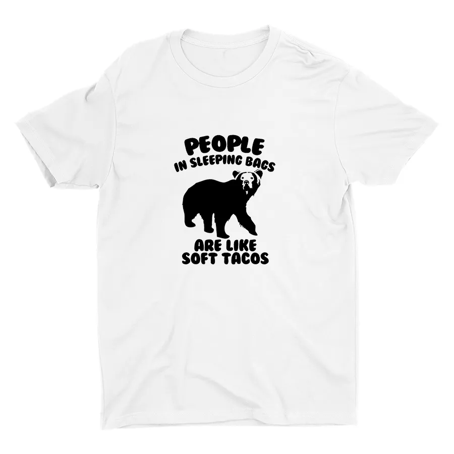 People in Sleeping Bags Cotton Tee