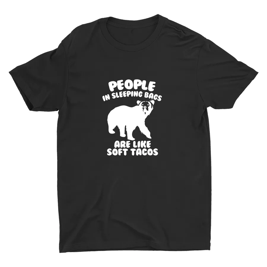 People in Sleeping Bags Cotton Tee