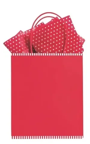 Peppermint Swirl Two-Tone Kraft Tote