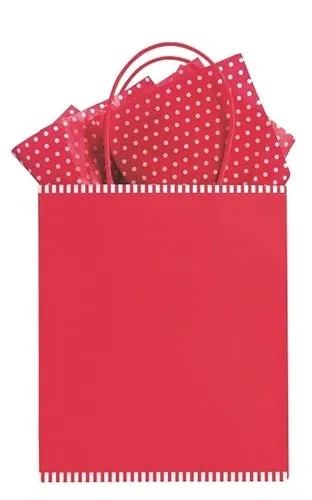 Peppermint Swirl Two-Tone Kraft Tote