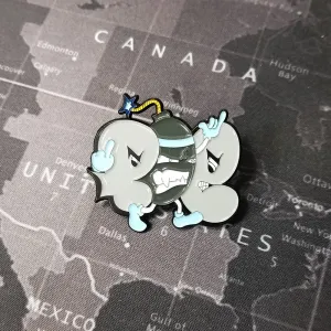 Poe Illy "F- You" Gray Bomb Throwie - Enamel Pin