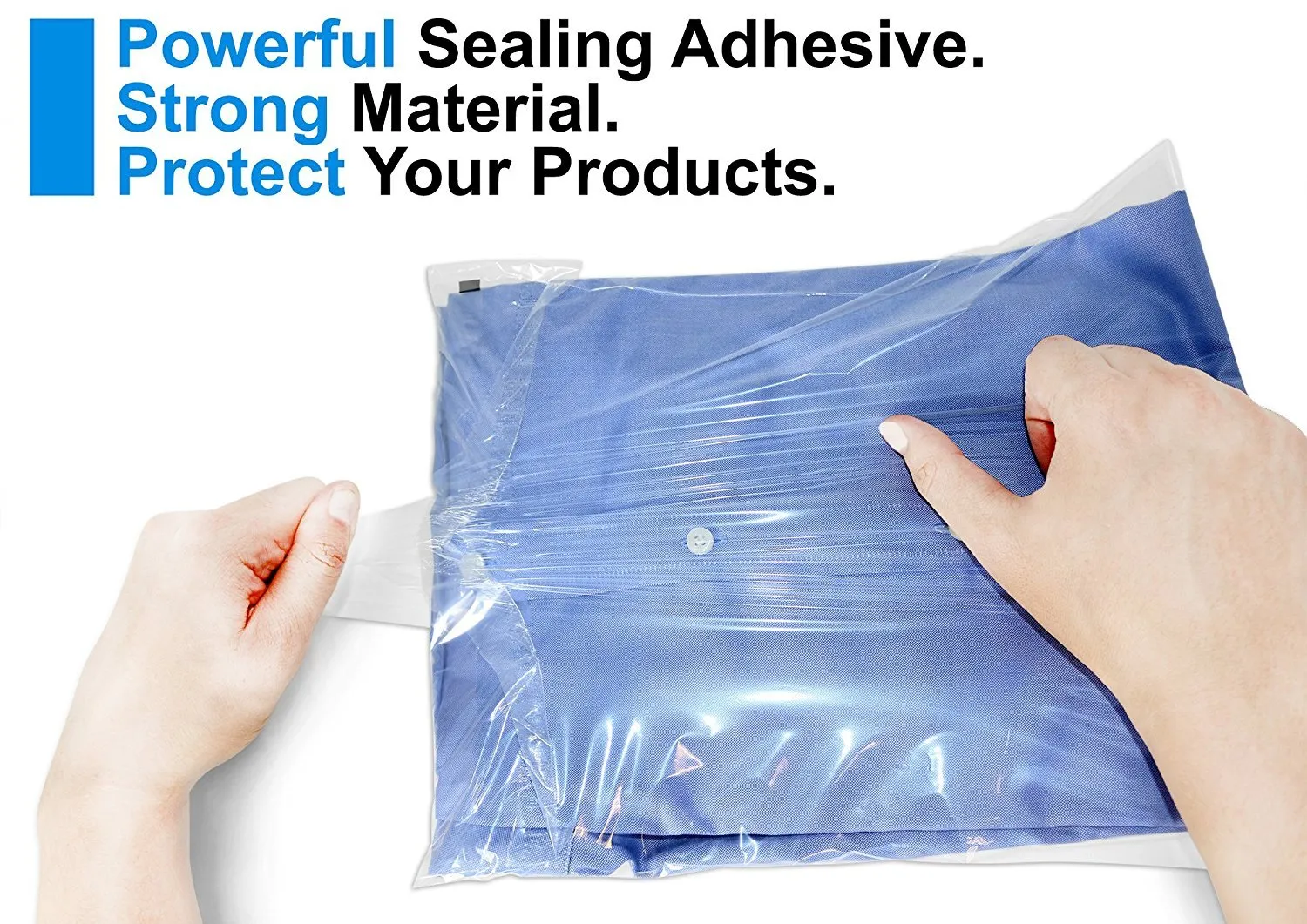 Poly Bag Bundle Combo Pack of 400 - 6X9 , 8X10 , 9X12 , 11X14 Self Seal Clear Plastic Bags with Suffocation Warning by Spartan Industrial