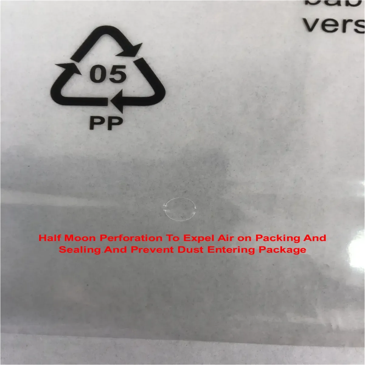 Polypropylene Self Seal Garment Bags - With Printed Warning