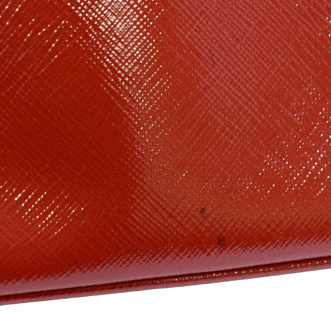 PRADA Promenade Small Saffiano Patent Leather Shoulder Bag Red