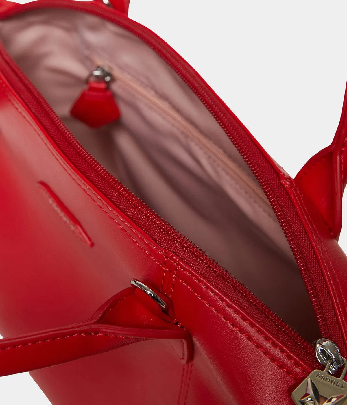 Pretty Apple Skin Vegan Leather Shoulder Bag | Red