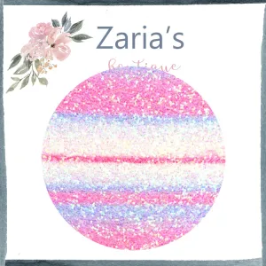 Princess Party ~ Pink Purple White Stripes ~ Chunky Glitter Faux Leather Fabric Sheets