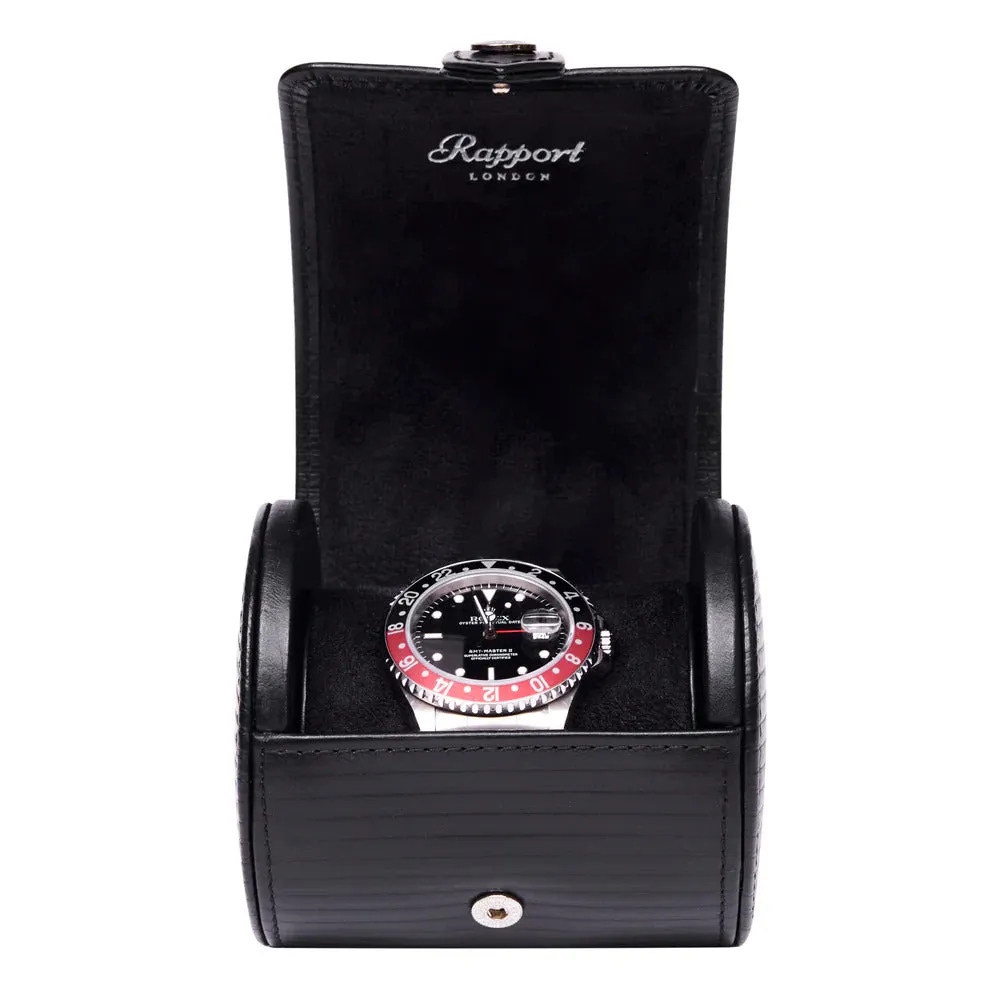 Rapport - Nova Single Watch Roll in Black Leather | D340