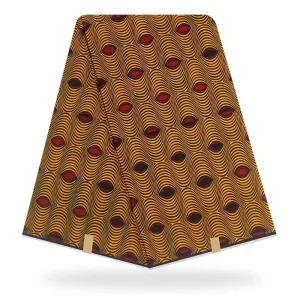 Royal Brown Printed Wax Cotton Fabric
