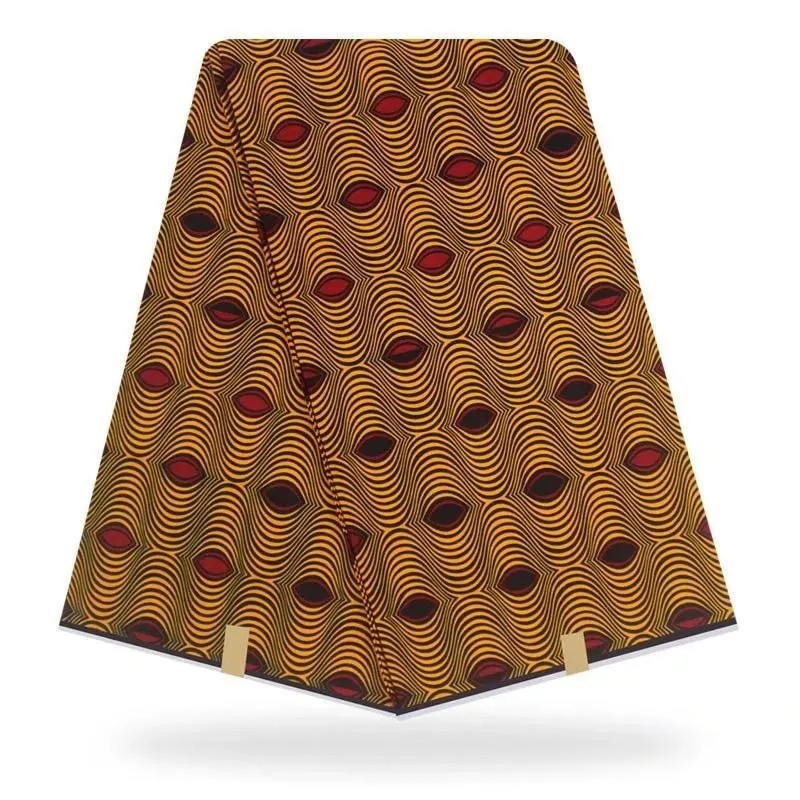 Royal Brown Printed Wax Cotton Fabric