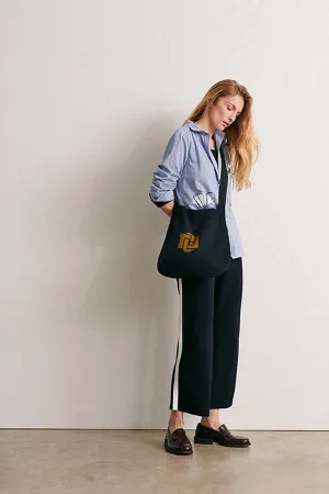 SACCOCHE NAVY JACQUARD MESH SHOULDER BAG