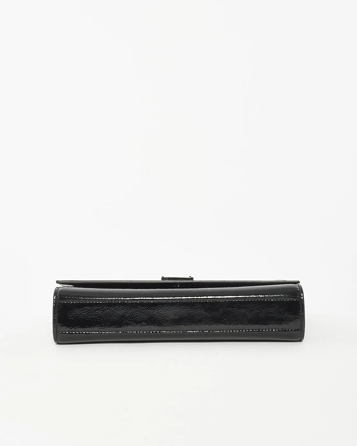 Saint Laurent Black Grained Patent Leather Medium Kate Crossbody Bag