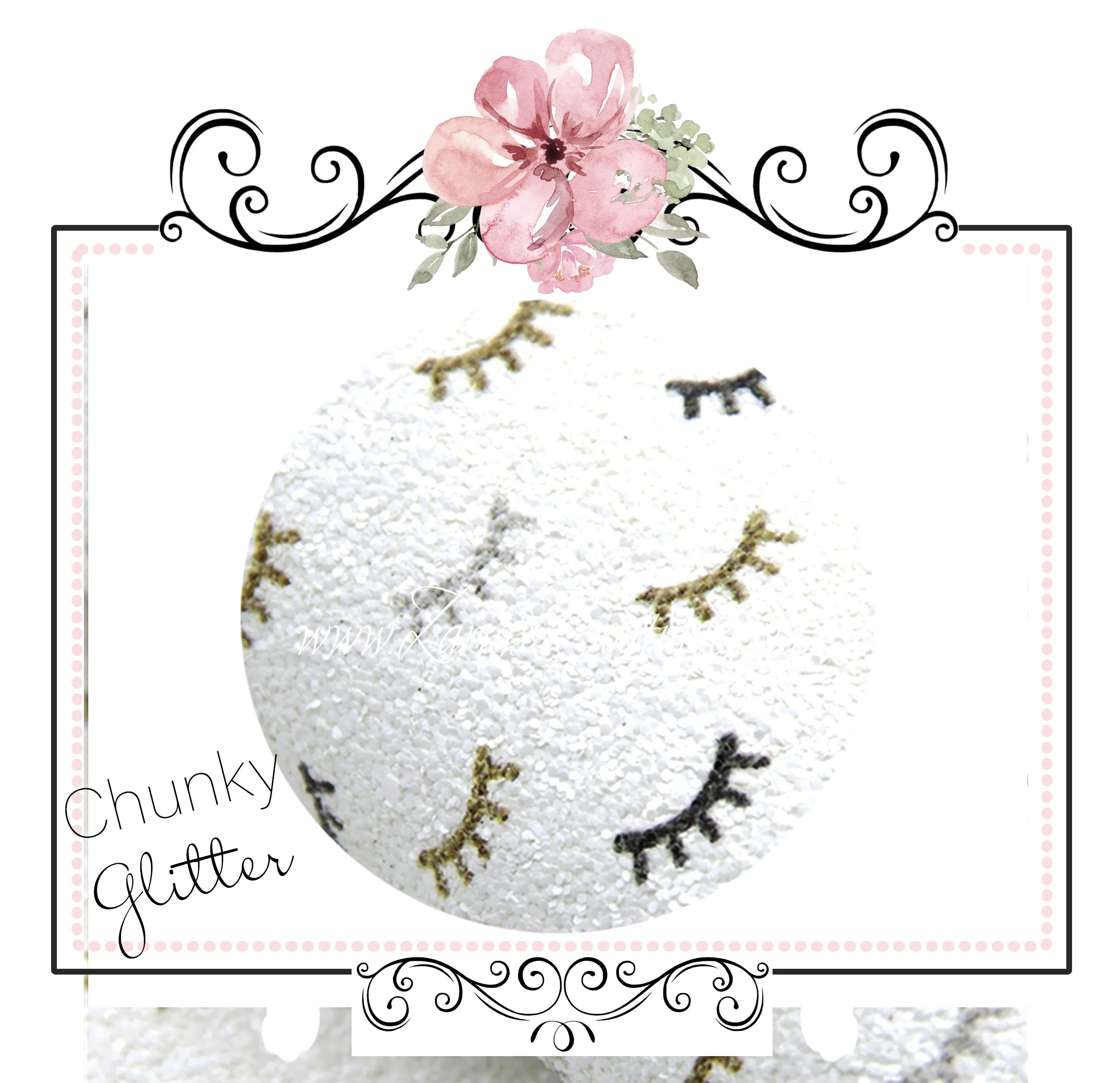 SALE Chunky Glitter Eyelashes ~ White Silver Gold Charcoal Lashes