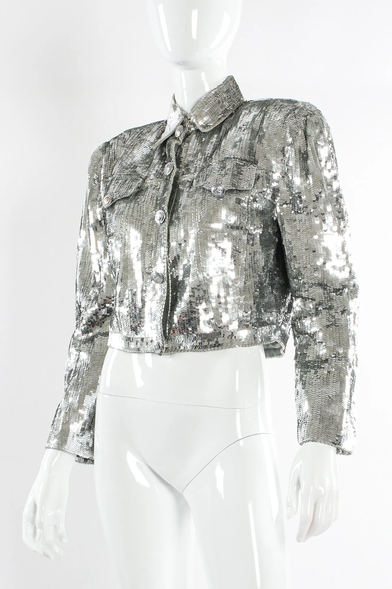 Sequin & Beaded Crop Jacket