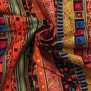 Shuanshuo  African Style  Cotton Linen vintage fabric DIY Handmade Textile Sewing Patchwork For Bags Dress Clothes 145*50CM M44