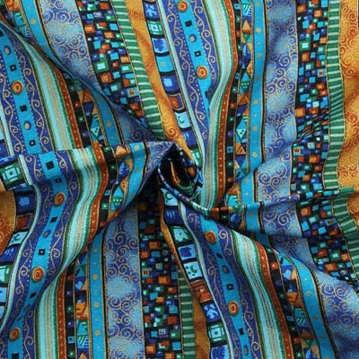 Shuanshuo  African Style  Cotton Linen vintage fabric DIY Handmade Textile Sewing Patchwork For Bags Dress Clothes 145*50CM M44