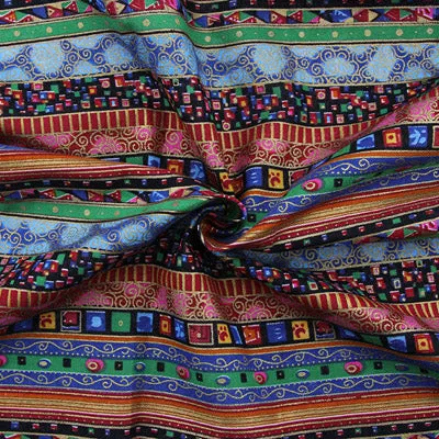 Shuanshuo  African Style  Cotton Linen vintage fabric DIY Handmade Textile Sewing Patchwork For Bags Dress Clothes 145*50CM M44