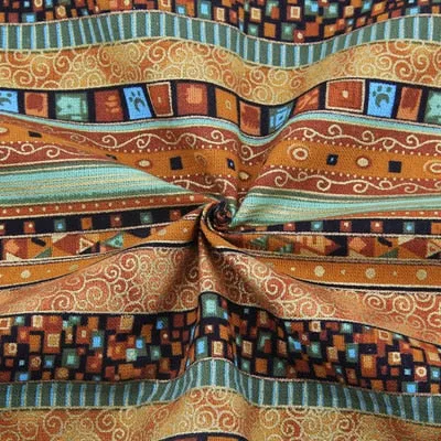 Shuanshuo  African Style  Cotton Linen vintage fabric DIY Handmade Textile Sewing Patchwork For Bags Dress Clothes 145*50CM M44
