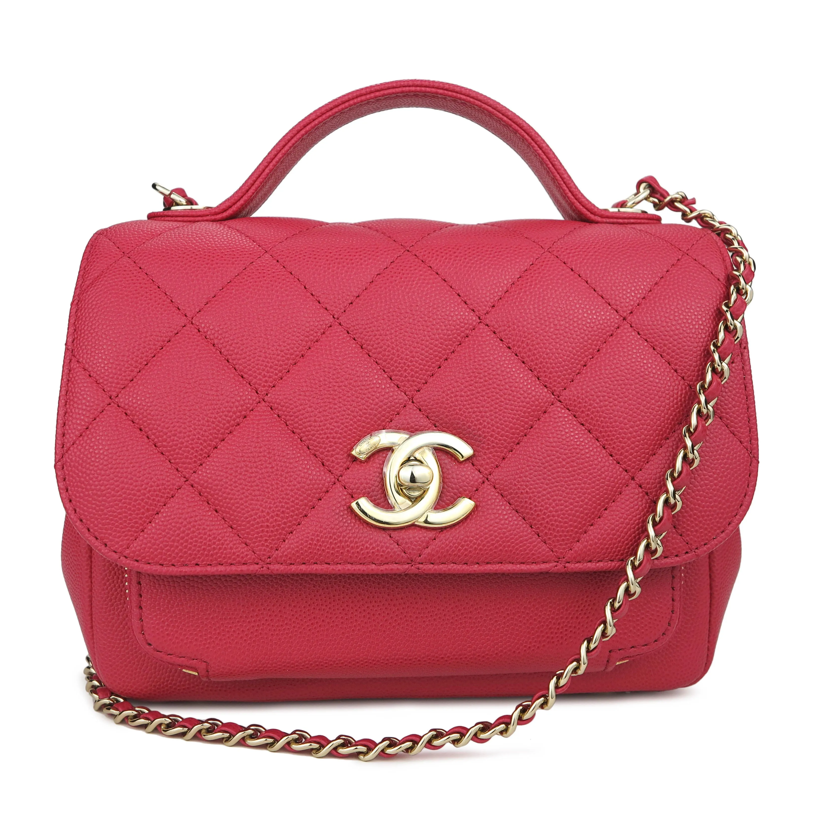 Small Business Affinity Flap Bag in Red Caviar