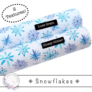 ⋅ Snowflakes ⋅ Glossy Glitter & Vegan Faux Leather ⋅