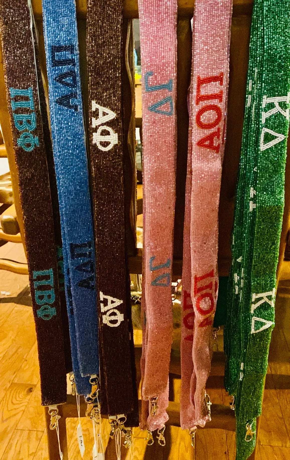 Sorority Personalized Beaded Handbag Purse Strap