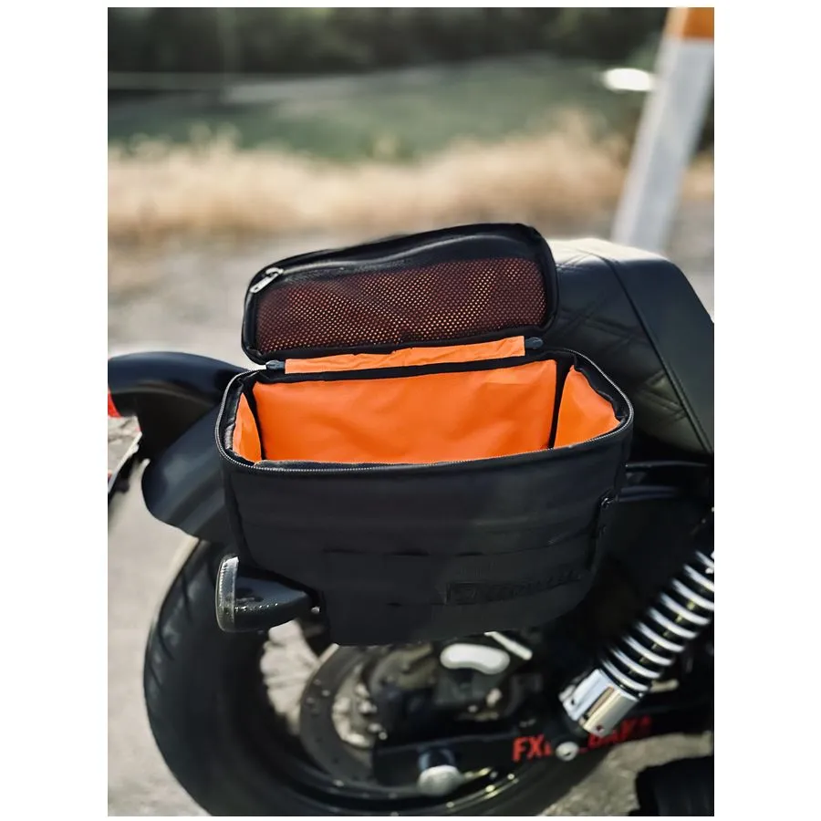 Speedwell Cutaway Saddlebags For Harley Sportsters, M8 Softail, & Dyna